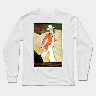 LE SMART CARMAN by Roubille Blue Diamonds Vintage French Art Nouveau Lithograph Long Sleeve T-Shirt